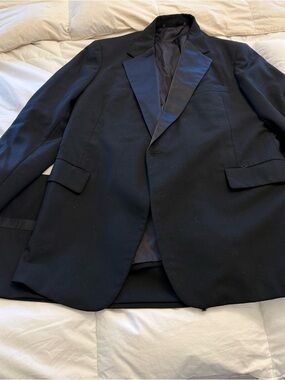 Men's NORDSTROM Black Satin-Lapel Tuxedo Jacket and Pants